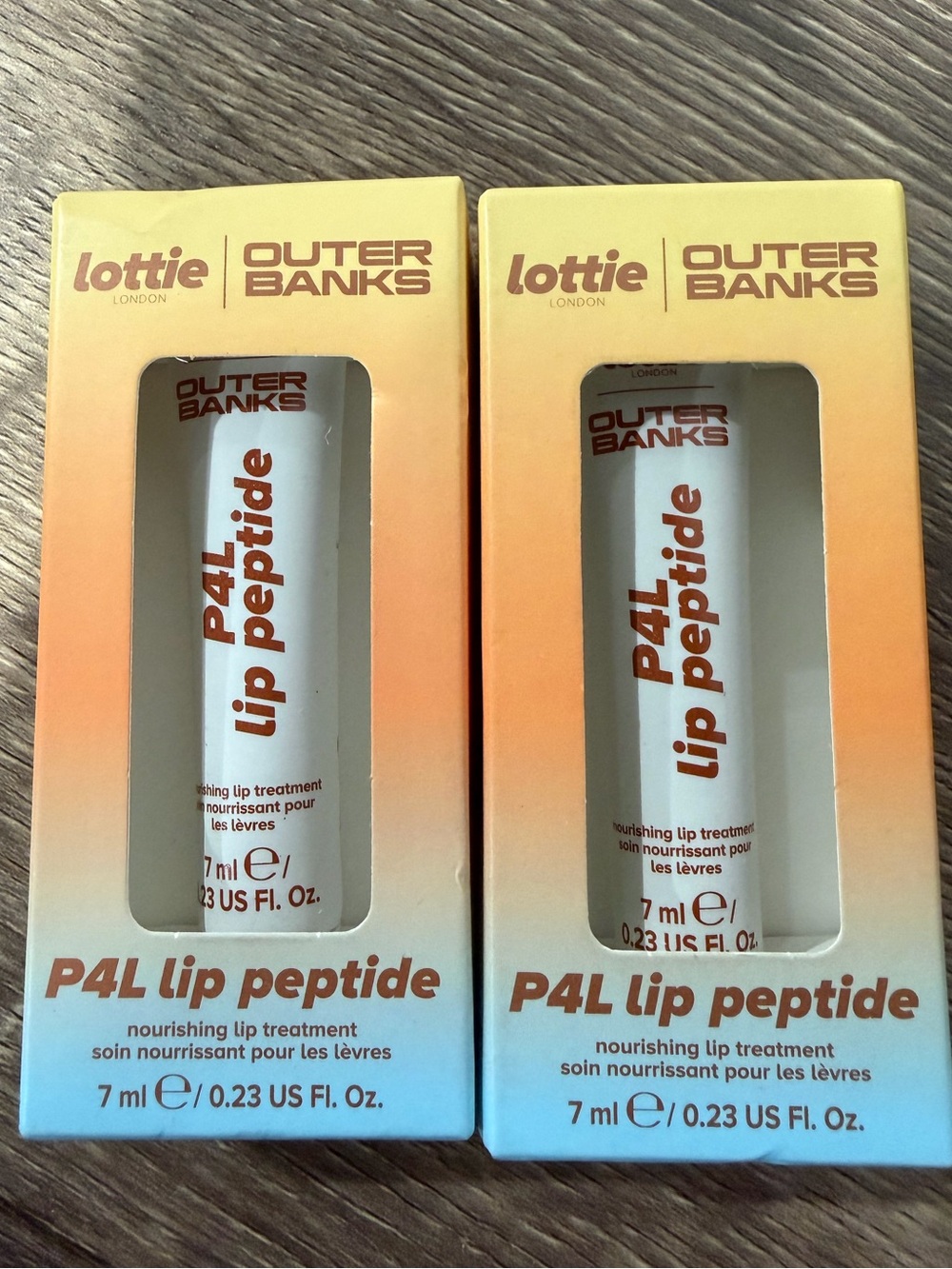 2 x Lottie London x Outer Banks P4L Lip Peptide in Caramel Glaze 7 ml NEW
